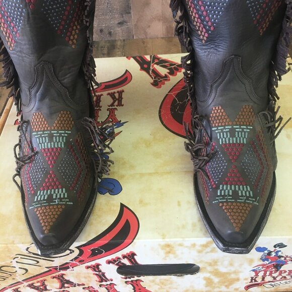 Old Gringo Tribu YL265-3 Cowboy Boots Womens 7 B - Picture 8 of 12